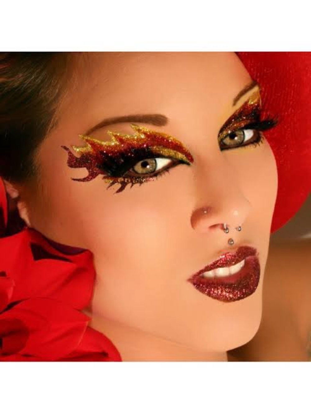 Xotic Eyes Glitter Flame eye decoration